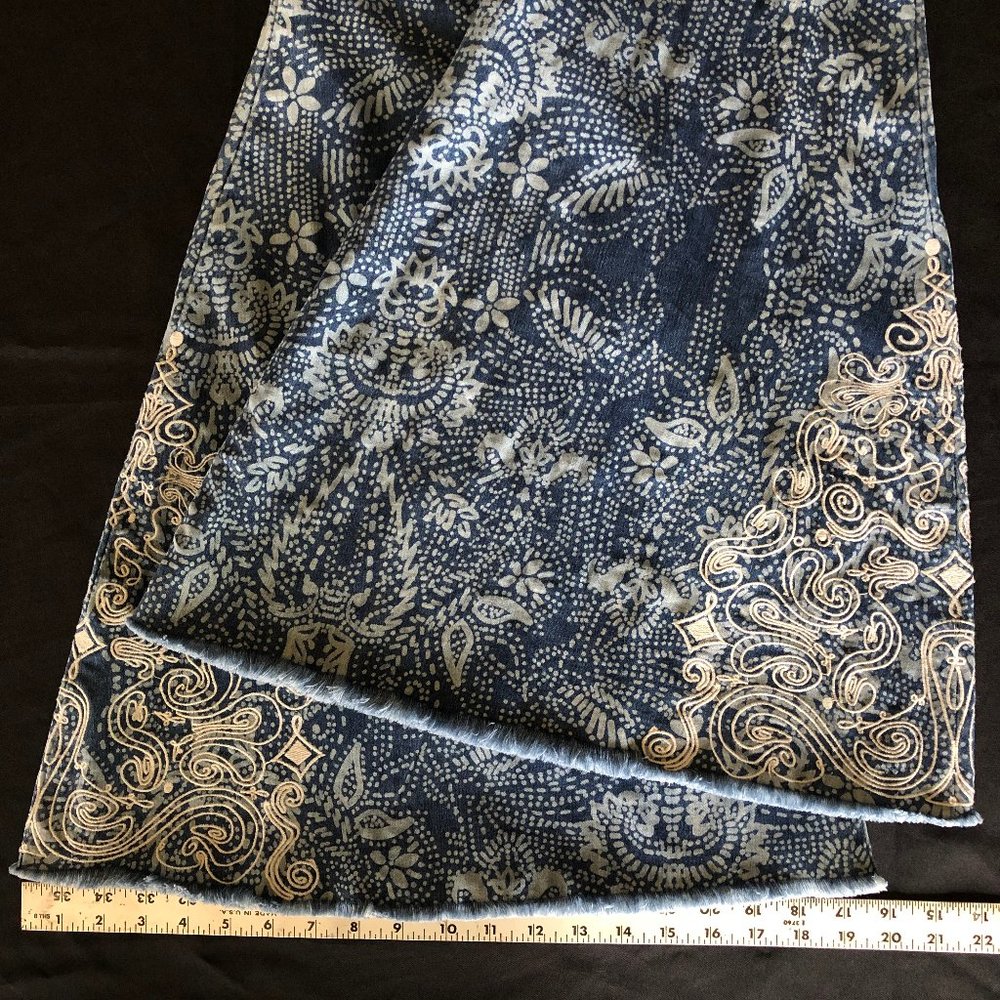 Free People Printed Embellished Just Float On Flare Size 25 - Picture 12 of 16